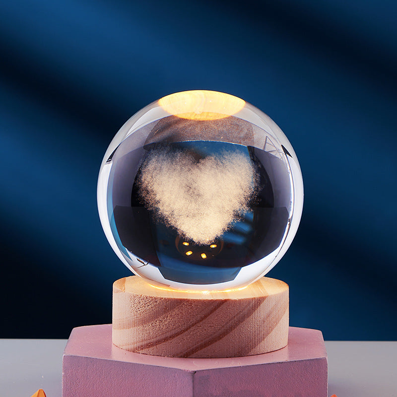 CrystalLight - 3D Crystal Night Lamp with LED Lighting | Ambient Lighting for Bedroom or Living Room | Stornfield