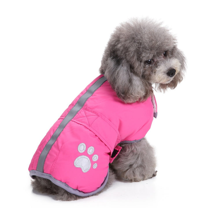 Waterproof dog coat with reflectors
