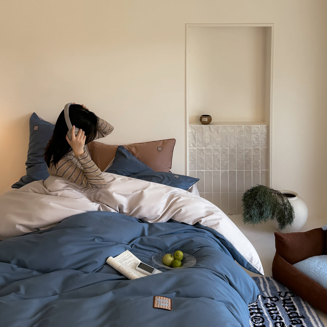 Winter bedding set made of long-staple camel hair, 100 cotton