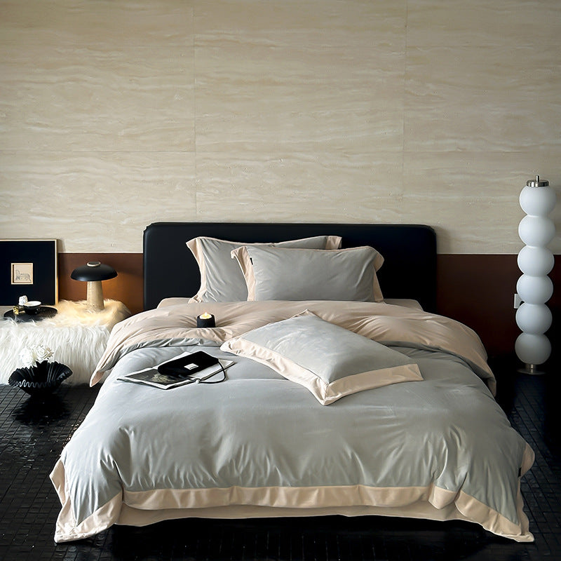 Milk fiber bedding, two-color, winter warmth