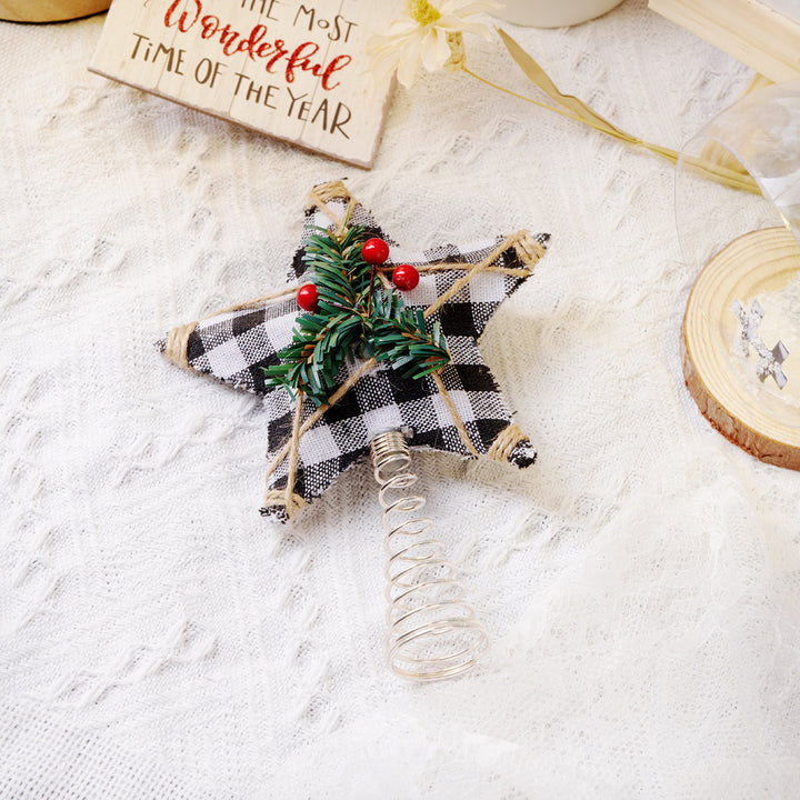 Decorative Christmas tree topper made of fabric