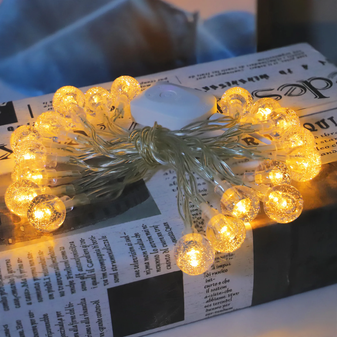 LED string lights with remote control, rechargeable