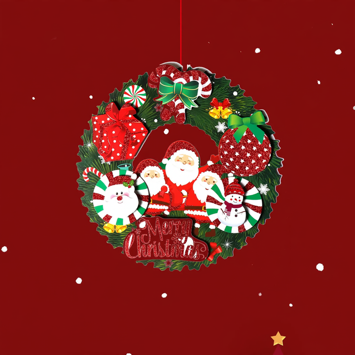 Decorative Christmas wreath made of paper, 36 cm