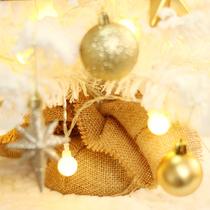 Flocked Mini LED Christmas Tree, 50 cm