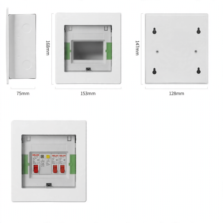 Distribution box for electrical installation, 2–16 circuits