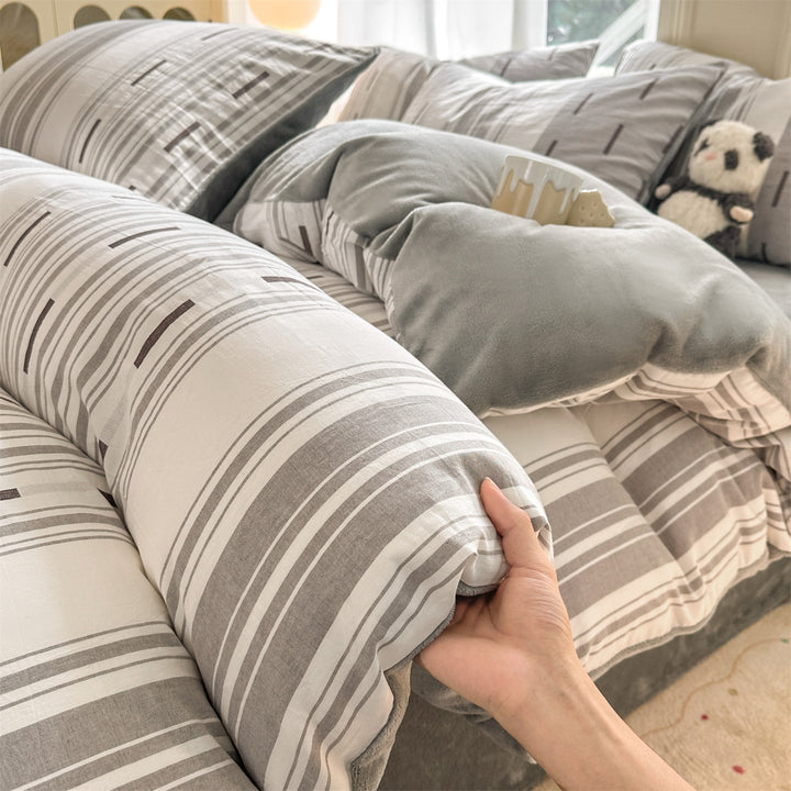 Winter bedding set, coral fleece, warming