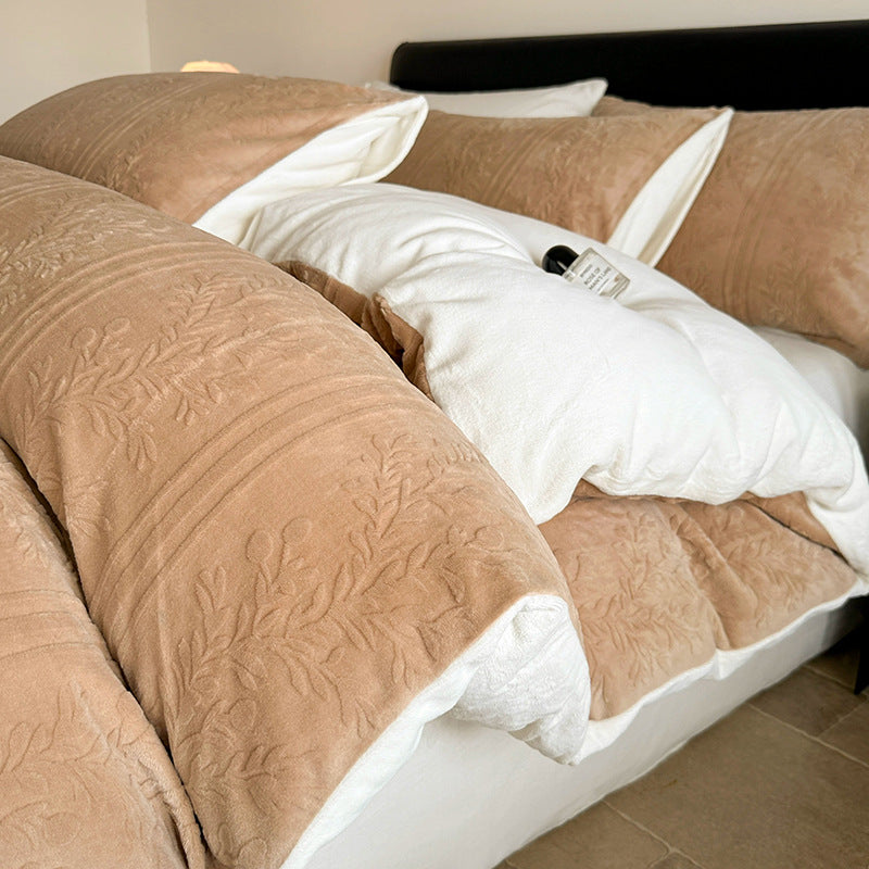 Milk fiber bedding set, 4-piece, winter