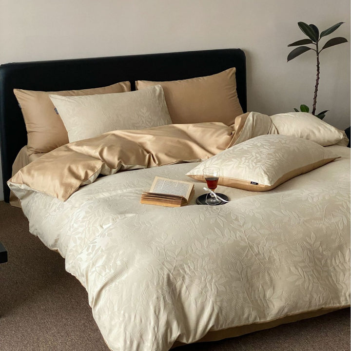 High-quality cotton bedding set with jacquard weaving