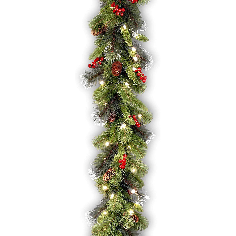 Christmas wreath and garland for festive wall decoration