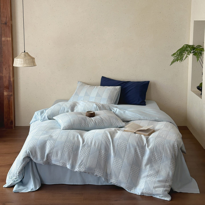 Cotton bedding set, double gauze with jacquard pattern