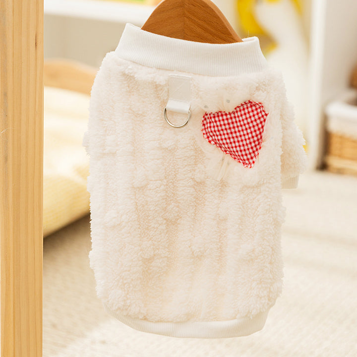 Quilted dog coat with cartoon design