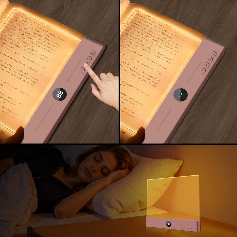 LED reading lamp for flat surfaces