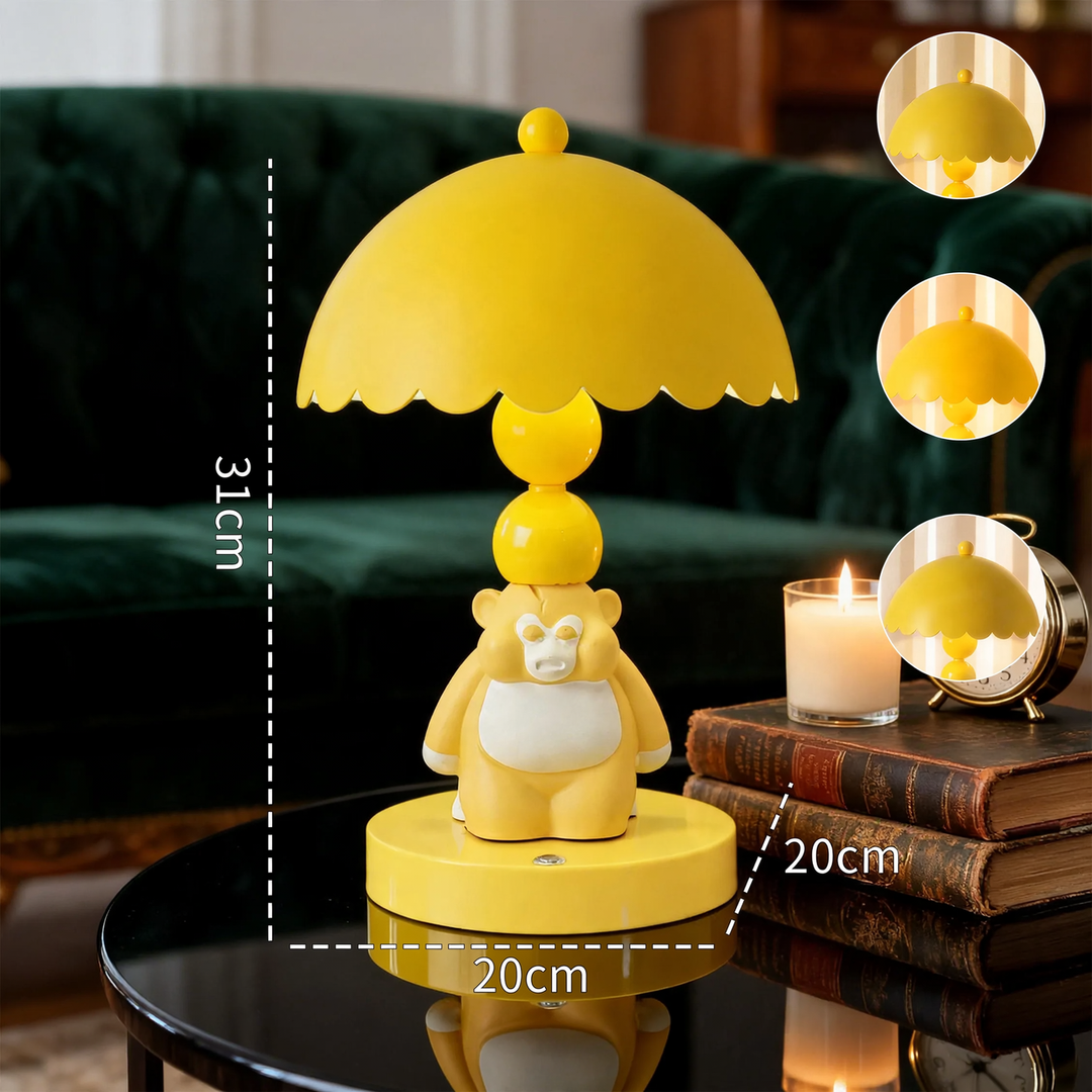 Cute table lamp, ABS, yellow, touch control