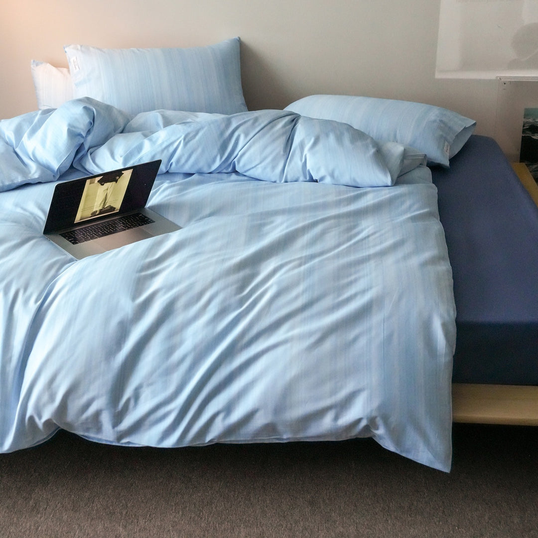 Cotton satin bedding set, 100 thread count, digital print