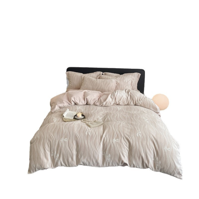 Milk fiber bedding with relief pattern, 3–4 pieces