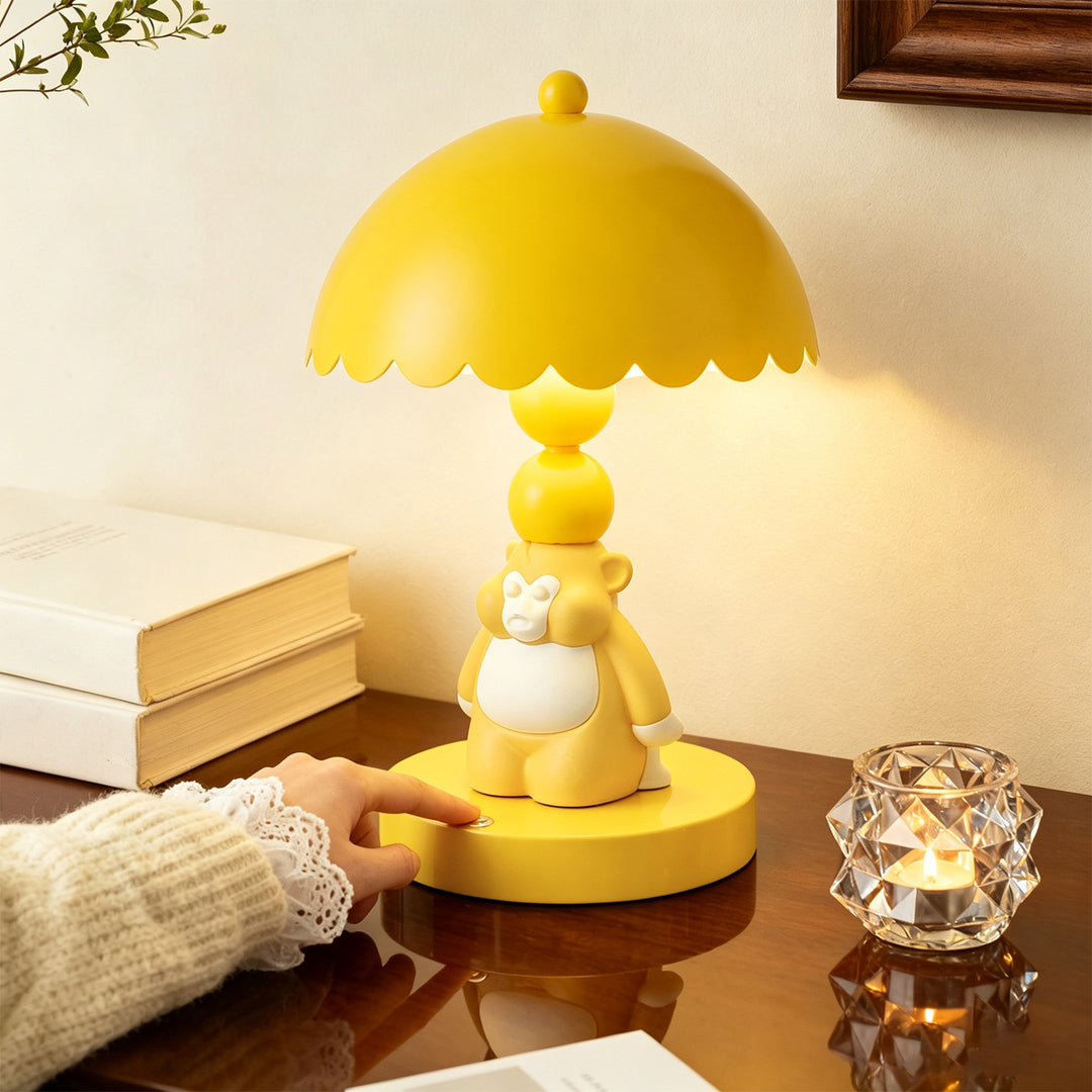 Cute table lamp, ABS, yellow, touch control