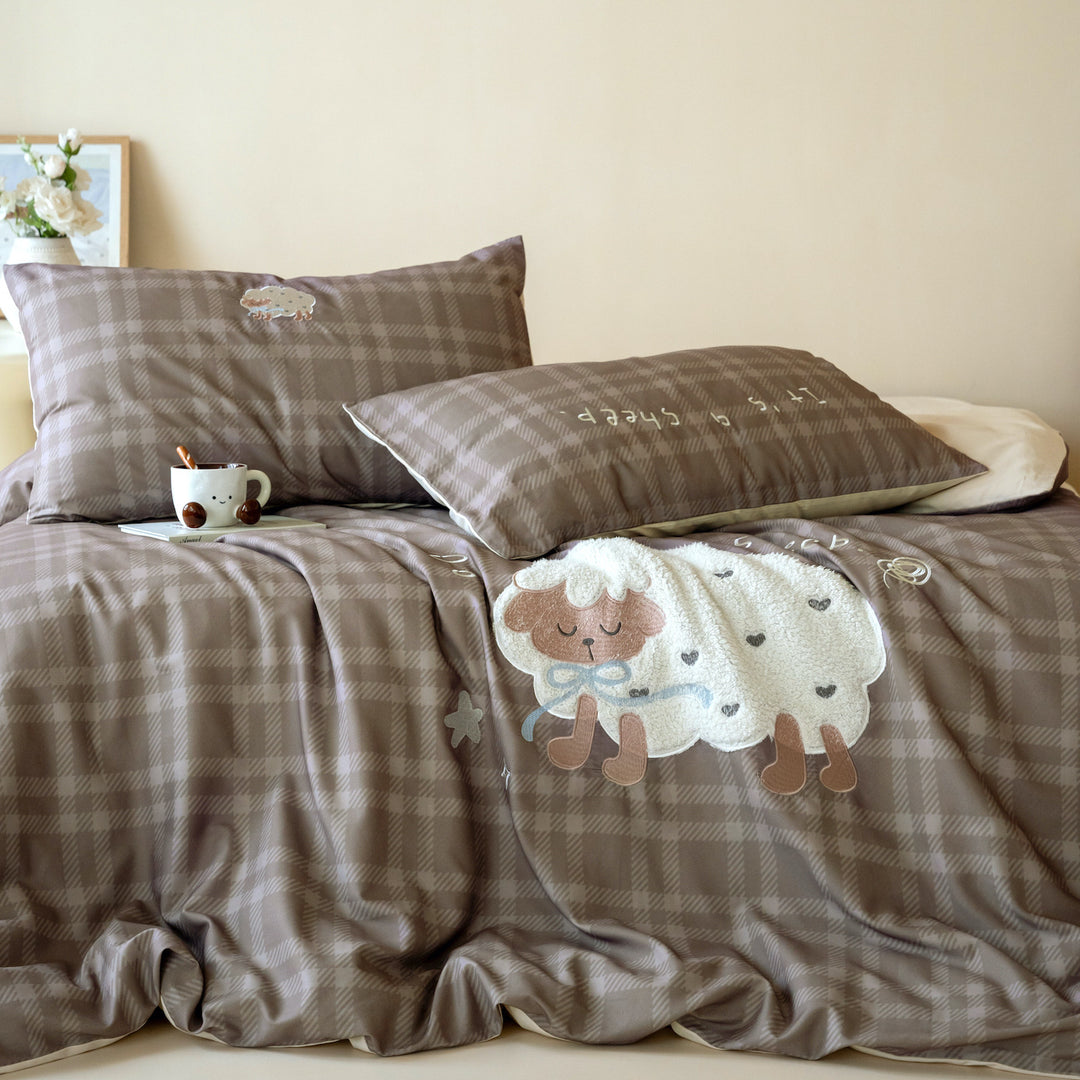 Cotton bedding set, brushed, cartoon design