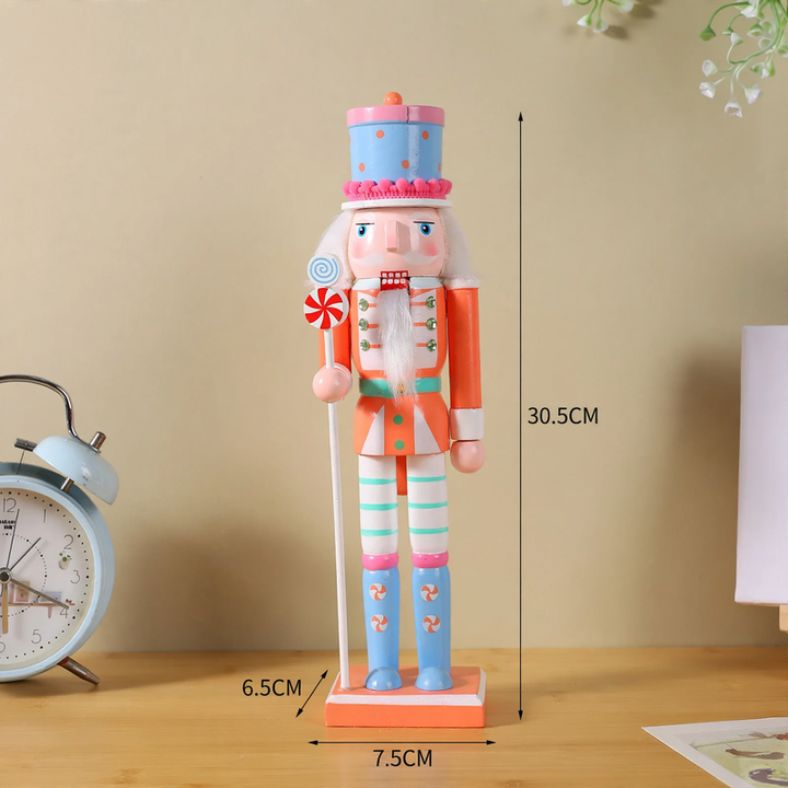 Nutcracker soldier made of wood, 25 cm, for Christmas decoration