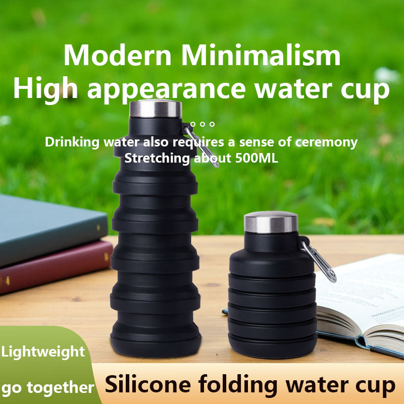 Foldable silicone water bottle 500 ml