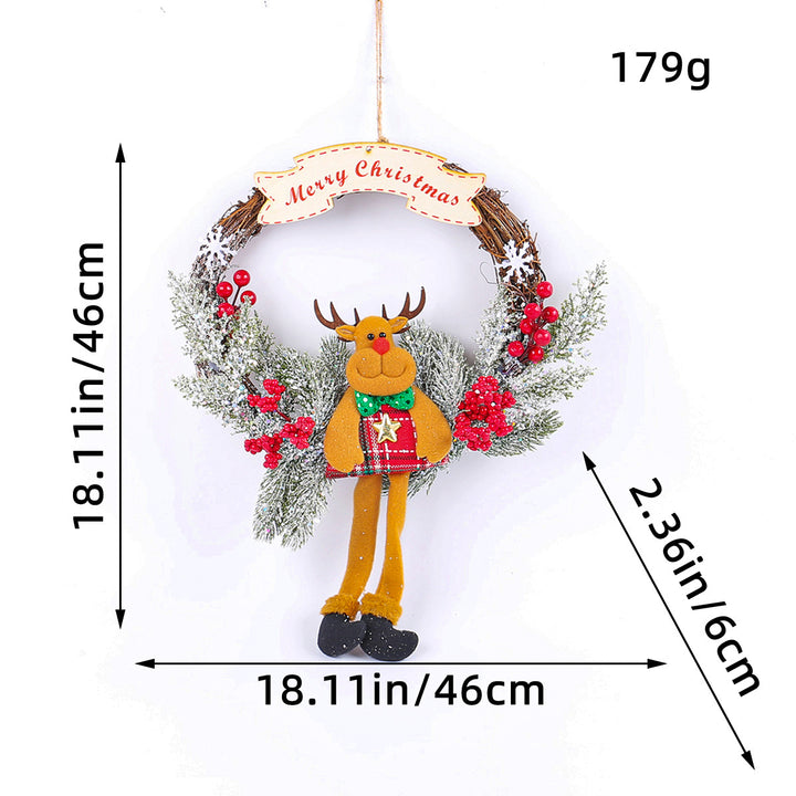 Decorative Christmas wreath made of wood