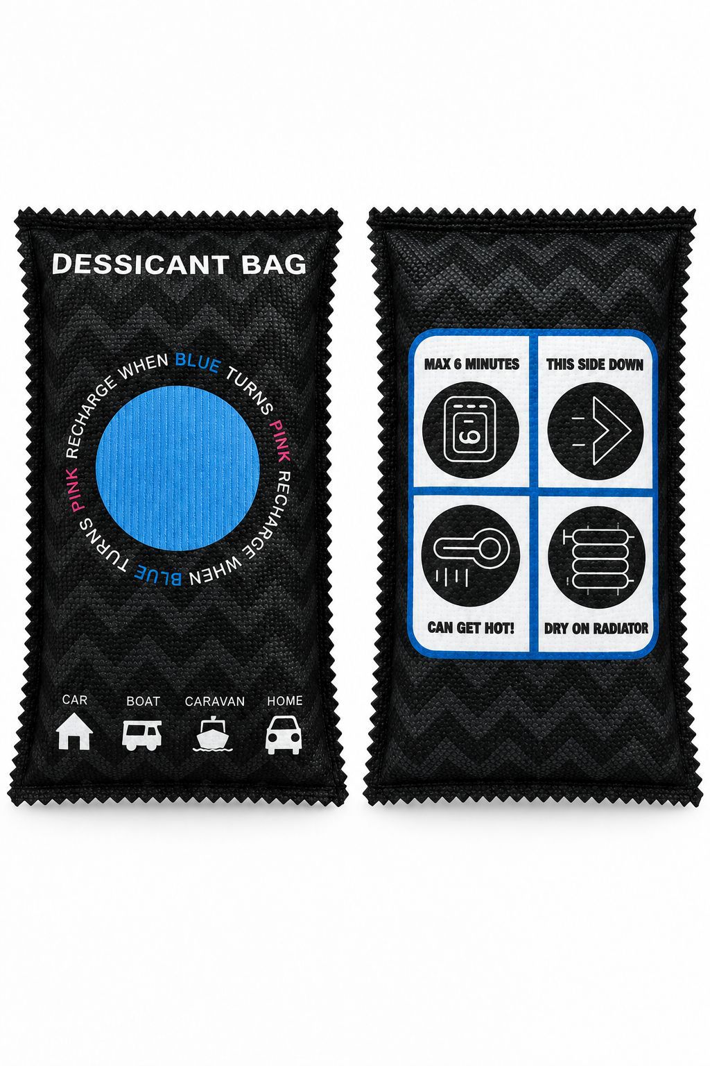 Cobalt-free silicone dehumidifier bag, color changing, 500g