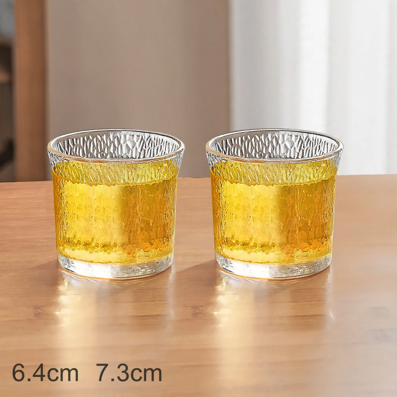 Glass set, hammered texture, 101–200 ml