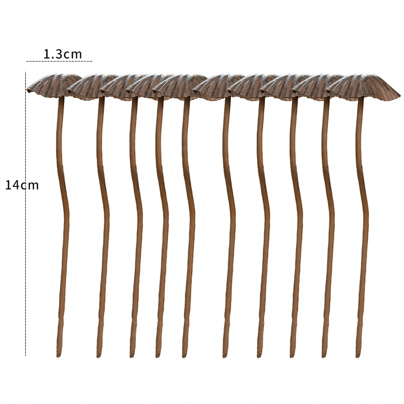 Metal mushroom flower stake for garden and home