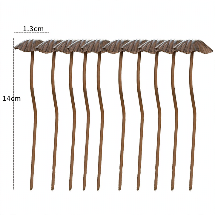 Metal mushroom flower stake for garden and home