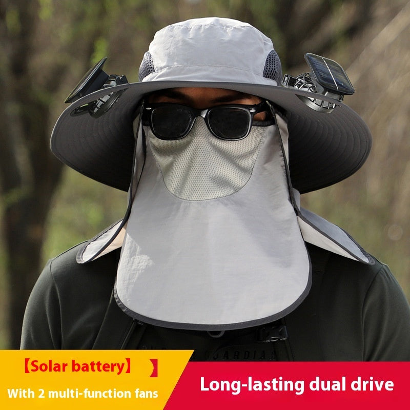 Quick-drying Solar Fan Outdoor Big Brim Sun Hat | Stornfield
