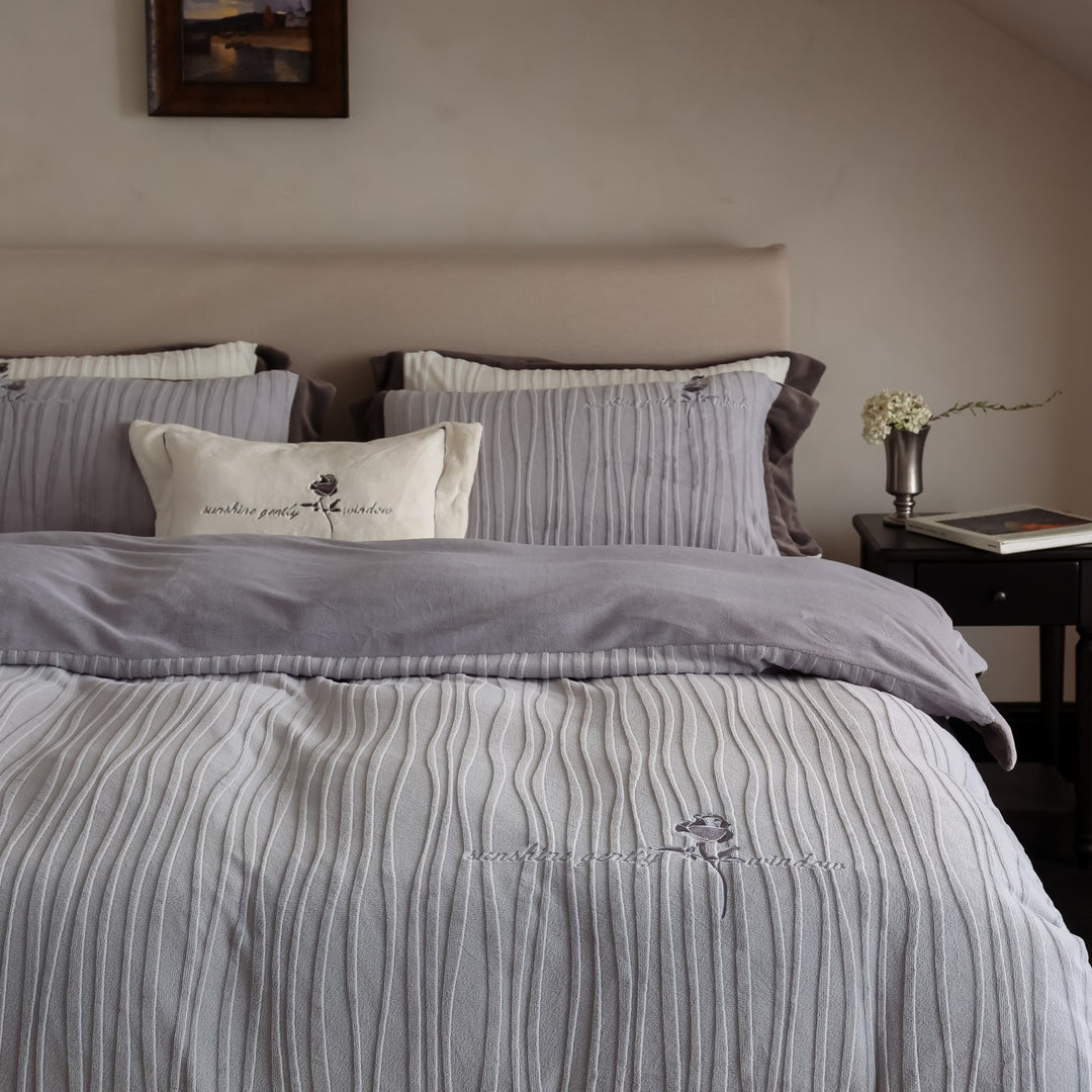 Milk fiber bedding set, 4-piece, matte surface
