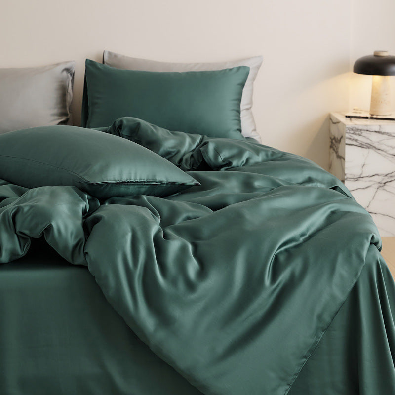 Bedding set, 4-piece, Lyocell, Solid color
