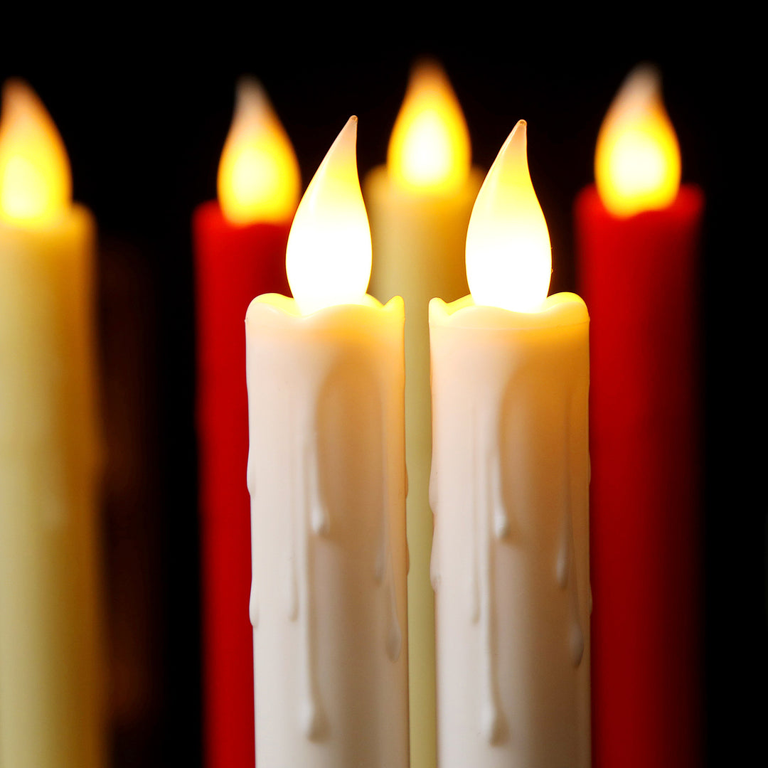 LED stump candle with flicker effect