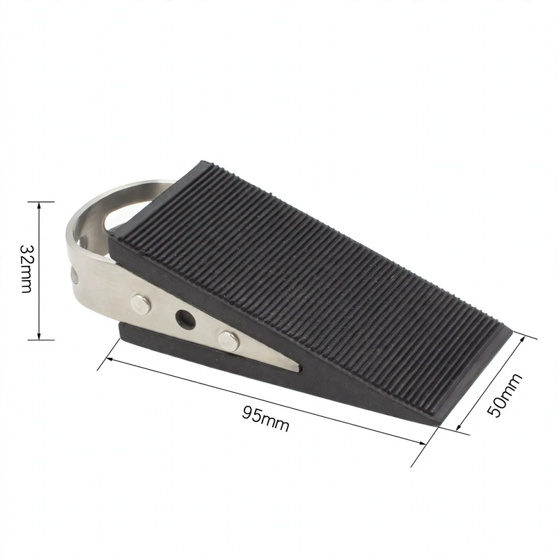 Doorstop with spring made of stainless steel