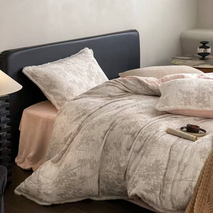 Milk fiber fleece bedding set, extra heavy, warm