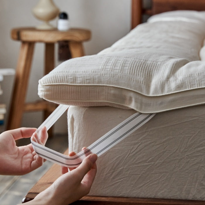 Waffle pique mattress topper made of pure cotton