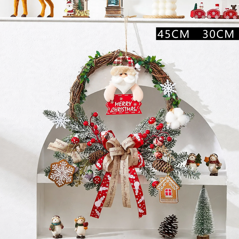 Christmas wreath with natural elements, European style