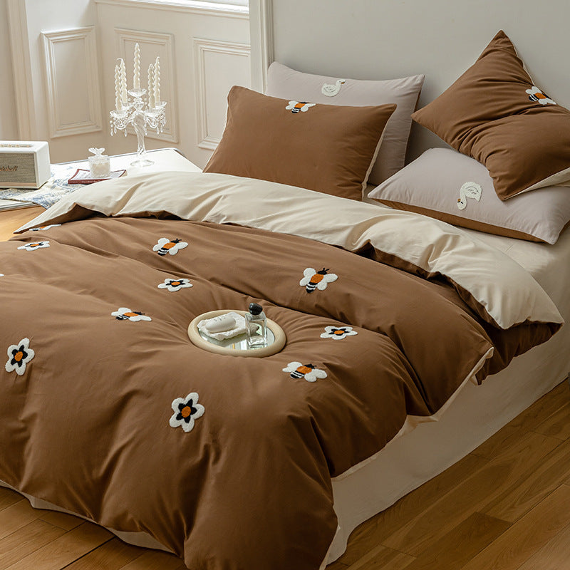 Cotton bedding set, brushed, cartoon design