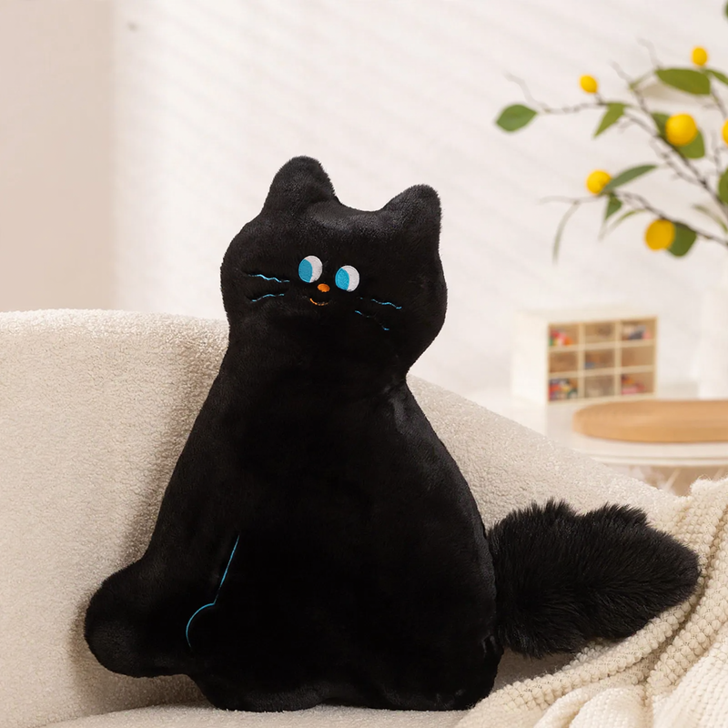 Plush cat pillow, 50 cm, various poses