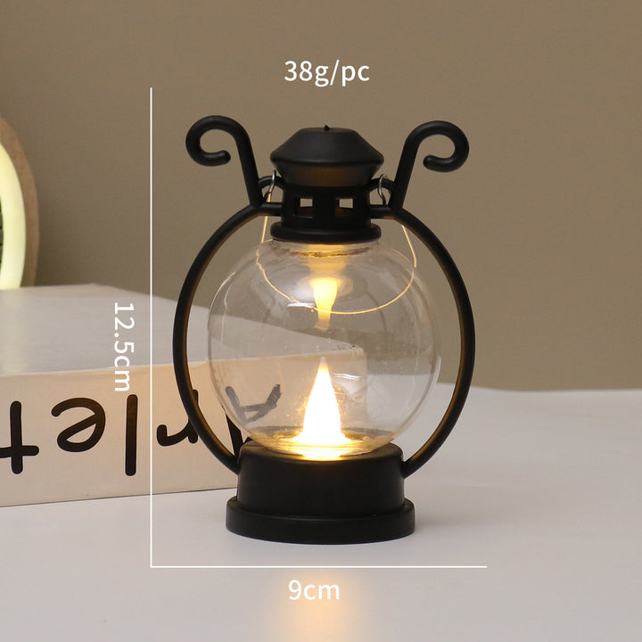 LED candle holder in retro style, decorative table lamp