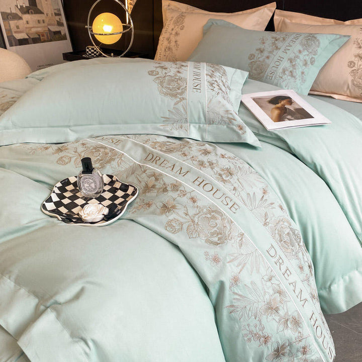 Bedding set made of long-staple cotton, brushed