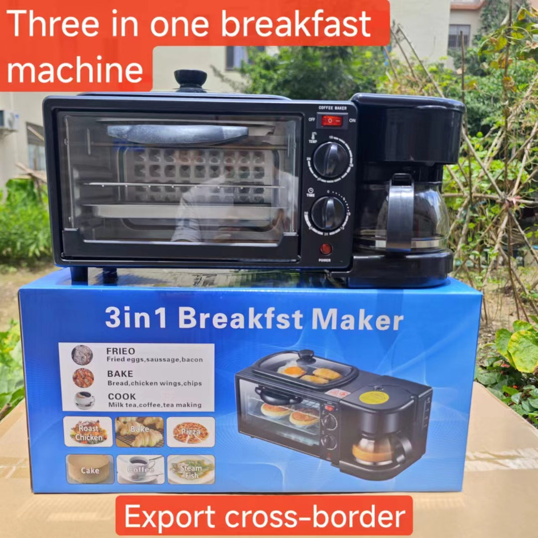 3-in-1 Breakfast Machine with Toaster and Mini Oven
