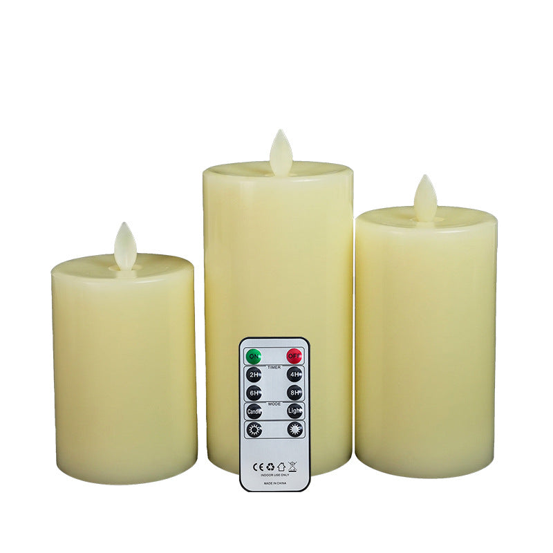 LED stub candle made of paraffin with remote control