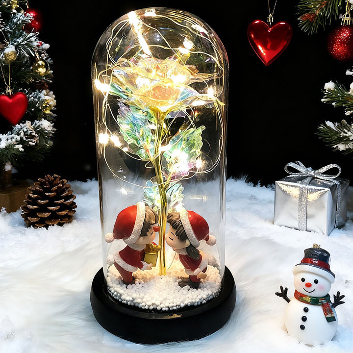 Decorative music box with Christmas tree and LED light