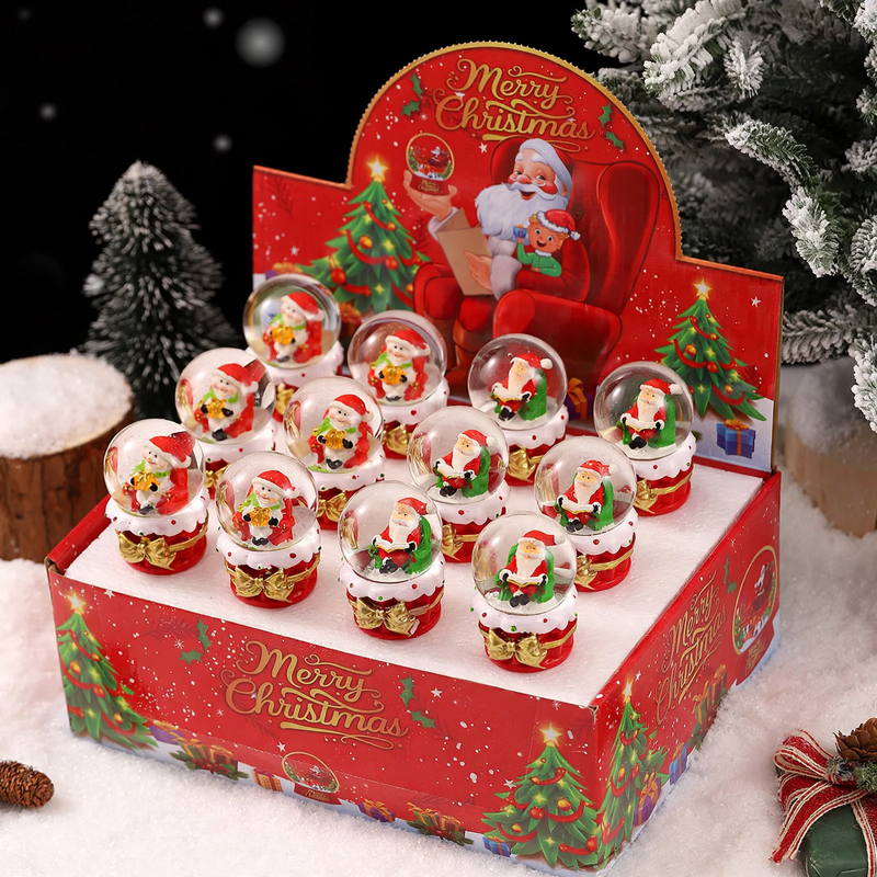 Christmas snow globe with light effects