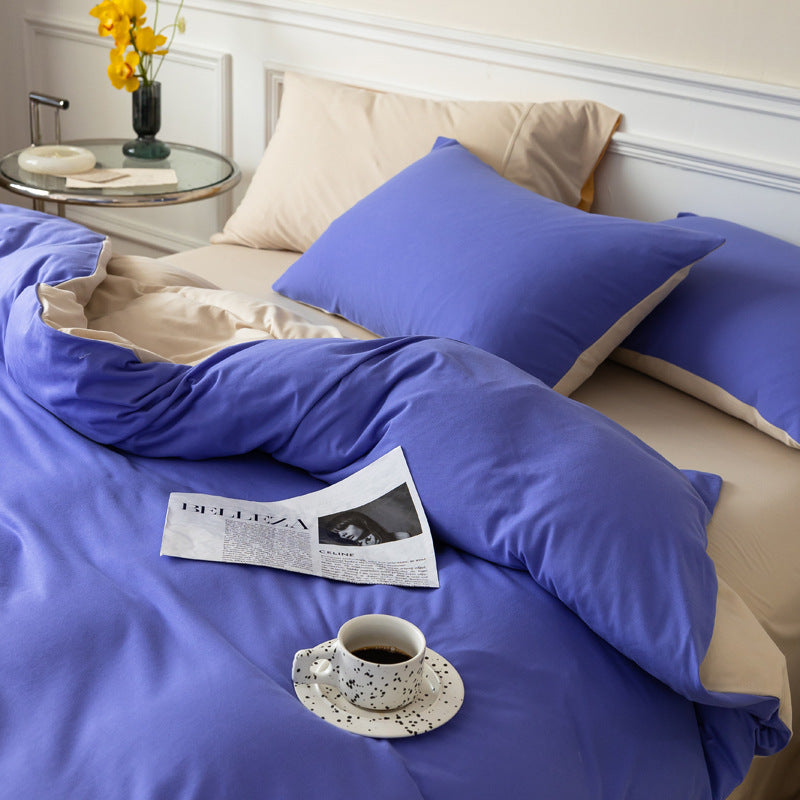 Jersey-Cotton Bedding Set, 4-piece, soft