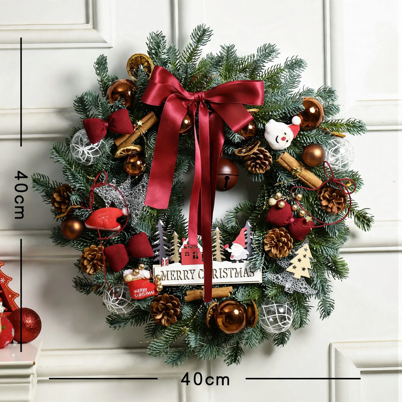 Christmas wreath for door and wall, PVC, 40 cm or 50 cm