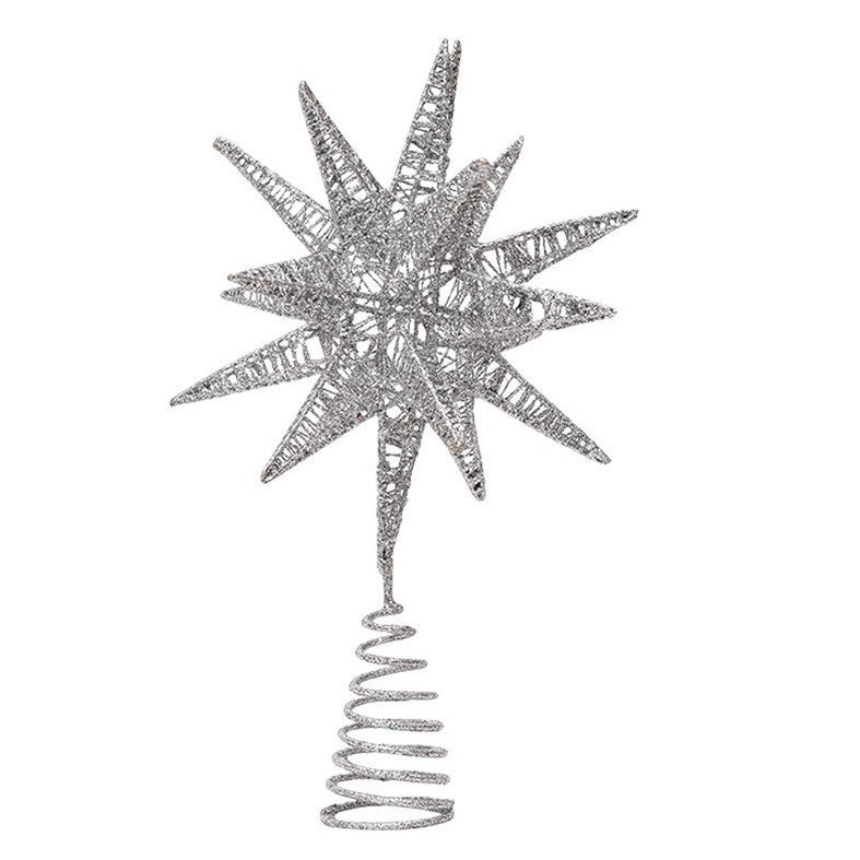 17-pointed Christmas tree topper star made of iron