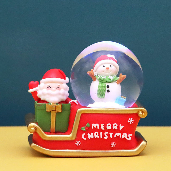 Mini snow globe with light effect