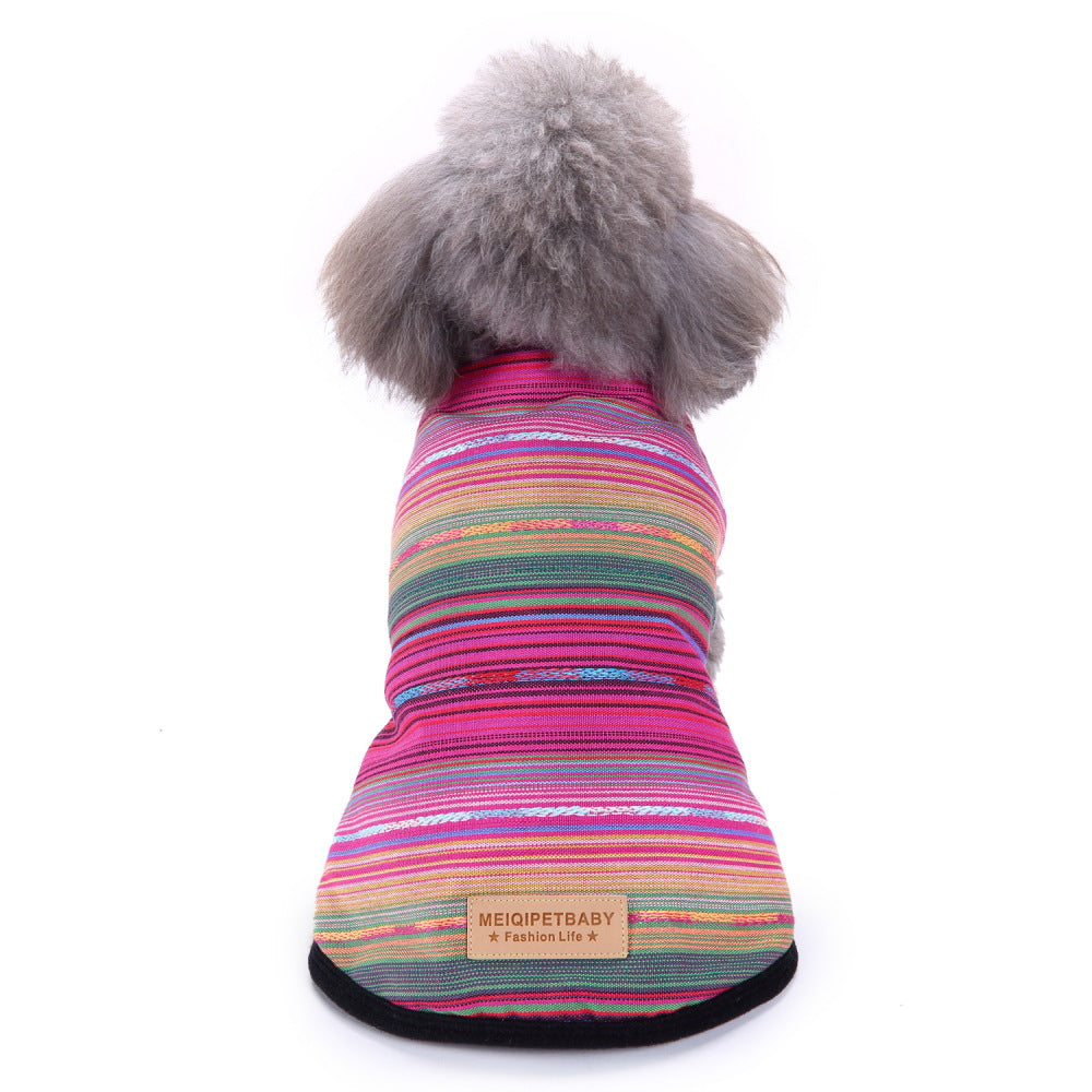 Checked dog coat with two legs