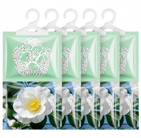 Hanging dehumidifier bag with fragrance